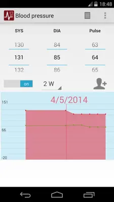 Blood pressure android App screenshot 2